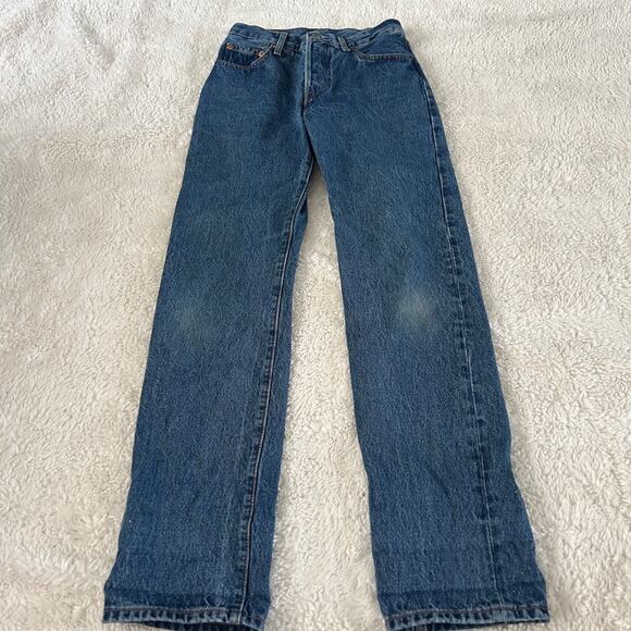 Levi's 501 Premium Women's Jeans Sz 24x30 Light Wash Button Fly Denim Jeans - Picture 2 of 8